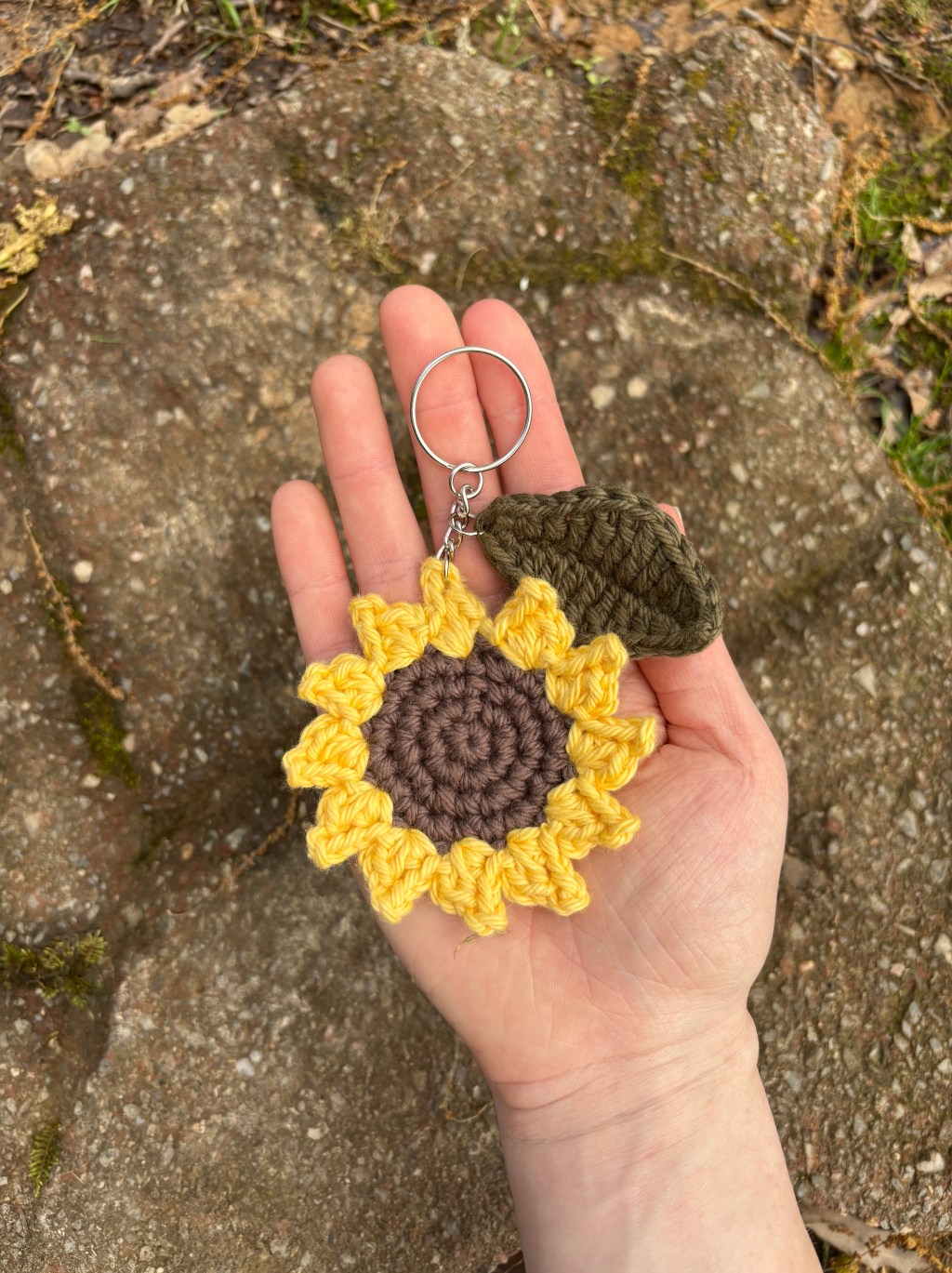 New Product: Crochet Sunflower&nbsp;Keychain
