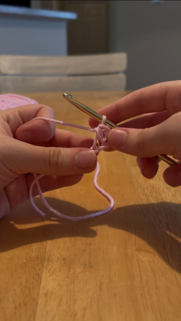 step 6: pull through all 3 loops on hook